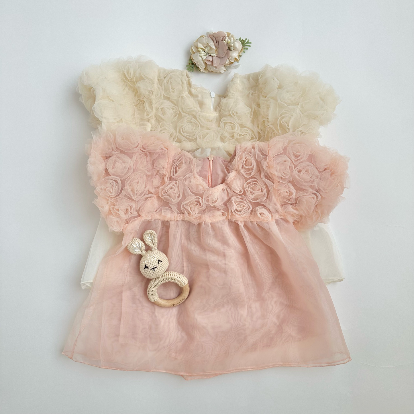 Sweet Puffy Dress - peachy pink