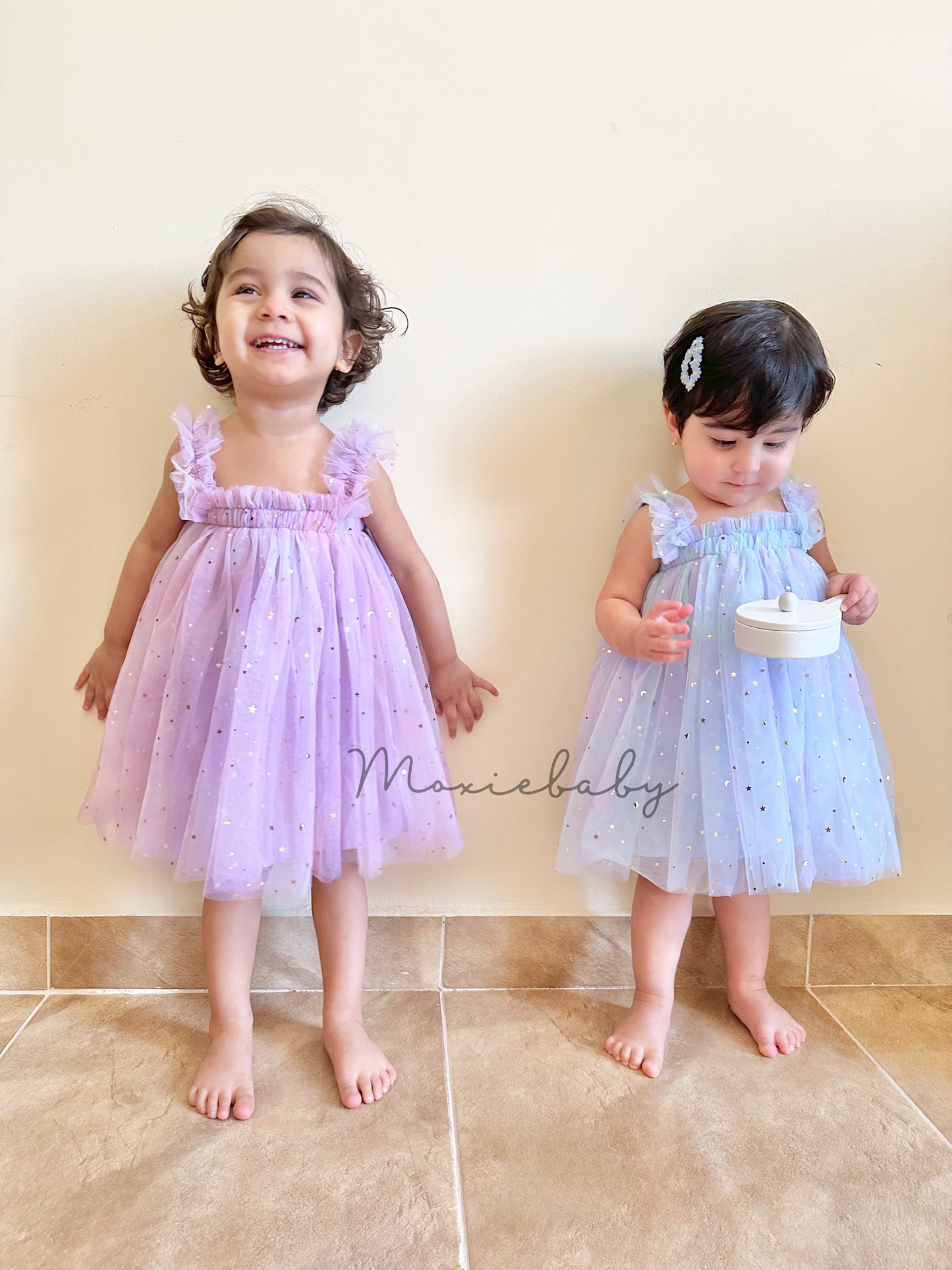 Sparkles Tulle Dress - Sky