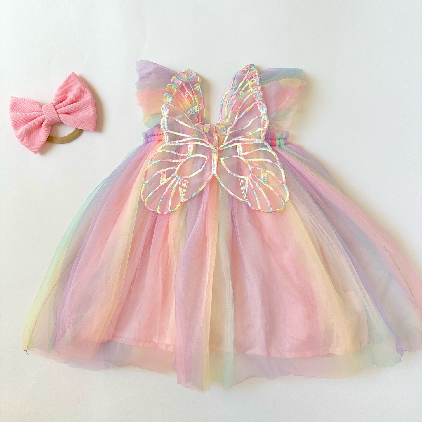 Butterfly  Tulle Dress - Cotton Candy